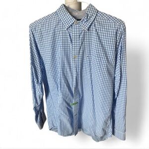 Men’s Tommy Hilfiger Classic Fit Checkered Button Down Dress Shirt size Medium